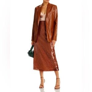 A. L.C.
Dakota Faux Leather Single Breasted cognac Jacket